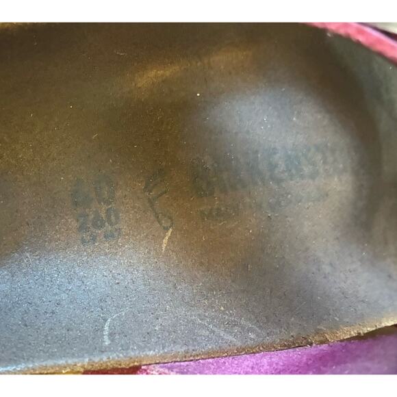 Birkenstock Purple Suede Mayari Oiled Leather Sandals Womens 9-9.5 Fuchsia Boho - Picture 6 of 12